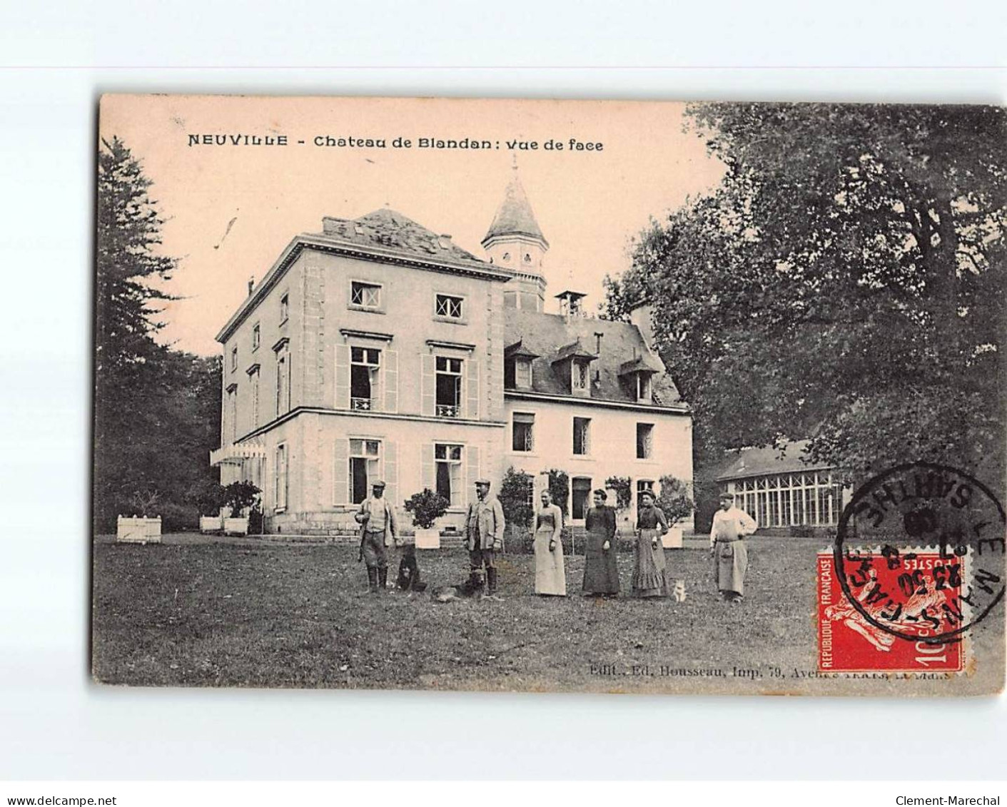 NEUVILLE : Château De Blandan, Vue De Face - Très Bon état - Other & Unclassified