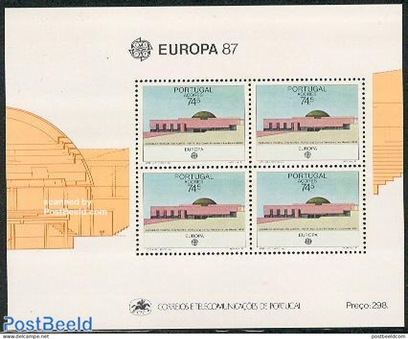 Azores 1987 Europa, Modern Architecture S/s, Mint NH, History - Europa (cept) - Art - Modern Architecture - Azores