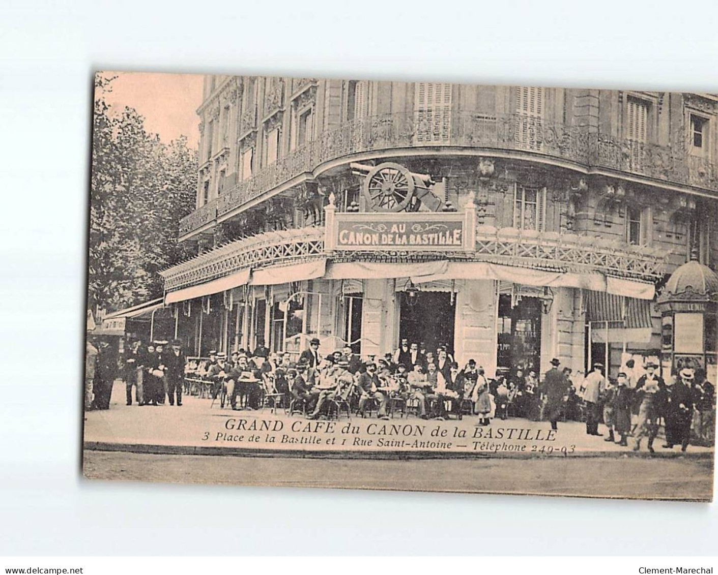 PARIS : Grand Café Du Canon De La Bastille - Très Bon état - Cafés, Hoteles, Restaurantes