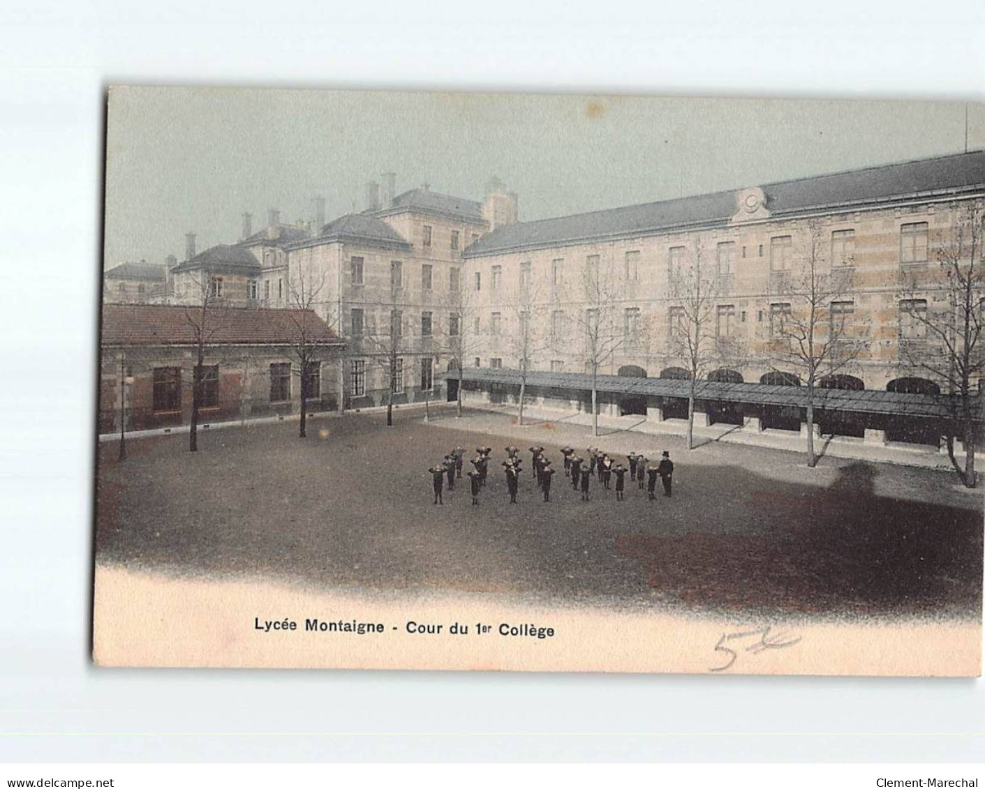 PARIS : Lycée Montaigne, Cour Du 1er Collège - Très Bon état - Enseignement, Ecoles Et Universités