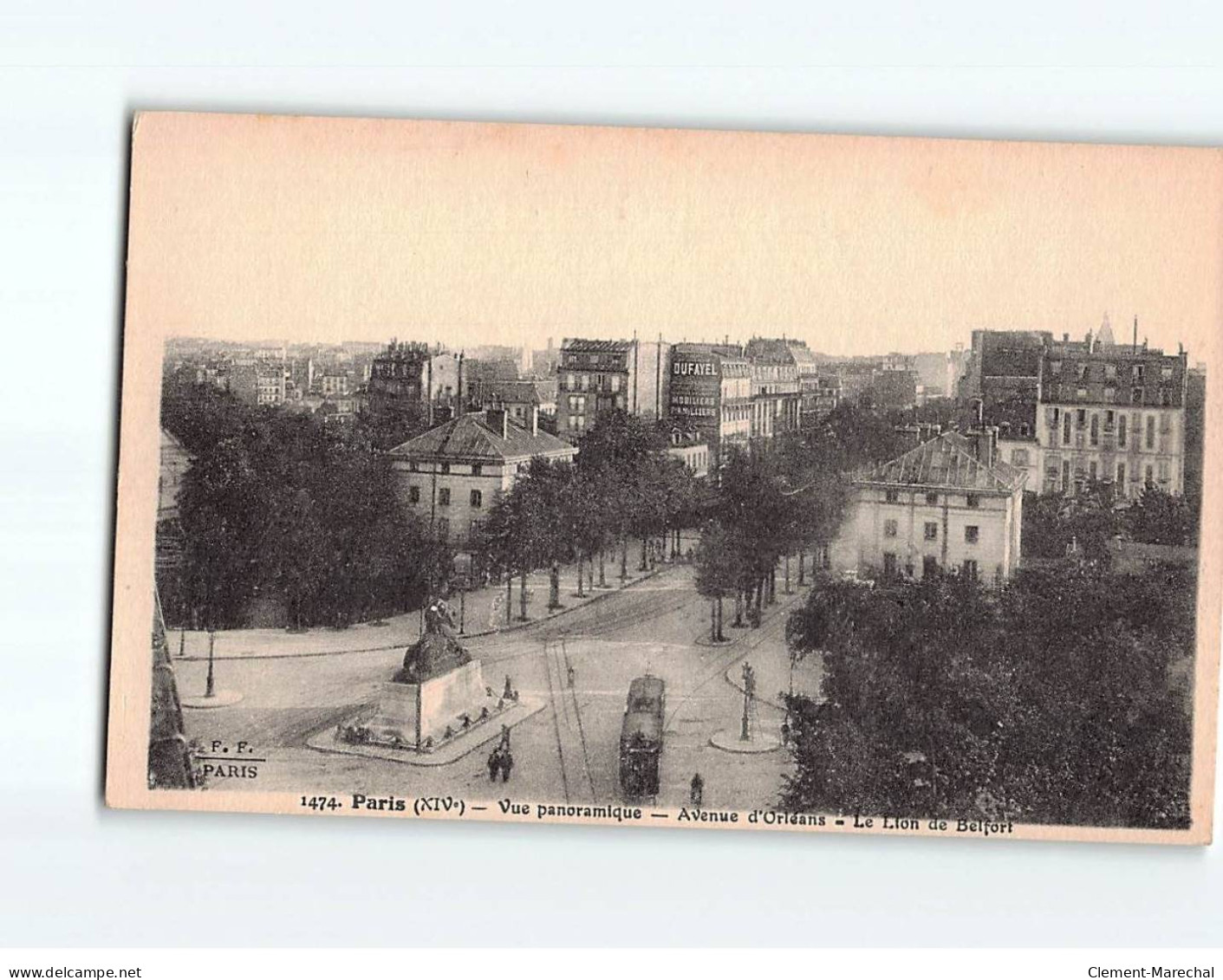 PARIS : Vue Panoramique, Avenue D'Orléans, Le Lion De Belfort - Très Bon état - Mehransichten, Panoramakarten