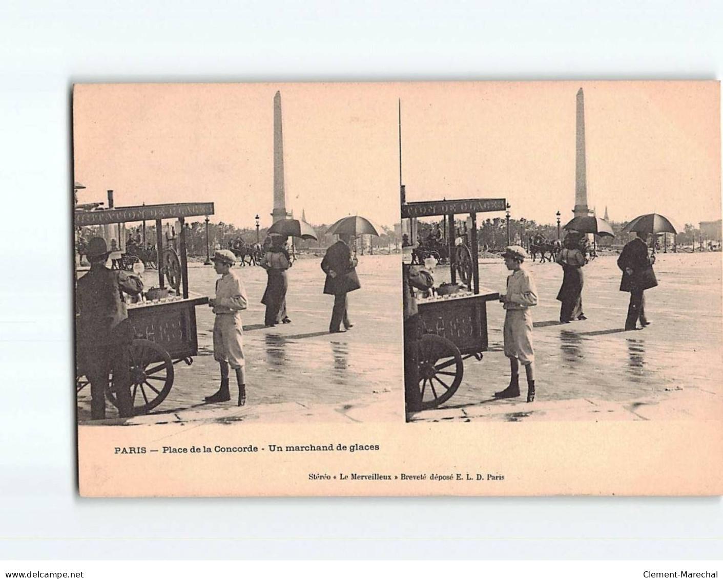 PARIS : Place De La Concorde, Un Marchand De Glaces - Très Bon état - Piazze