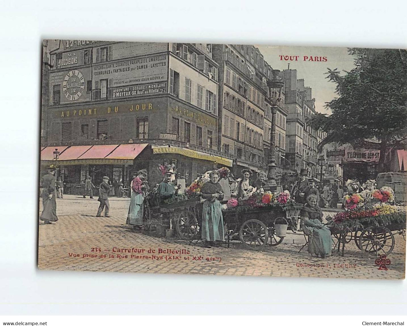 PARIS : Carrefour De Belleville, Vue Prise De La Rue Pierre -Nys - état - Paris (19)