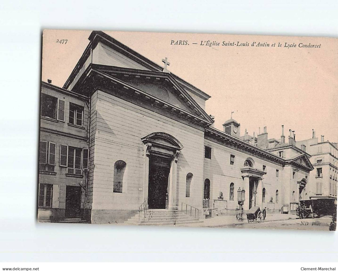 PARIS : L'Eglise Saint -Louis D'Antin Et Le Lycée Condorcet - Très Bon état - Churches