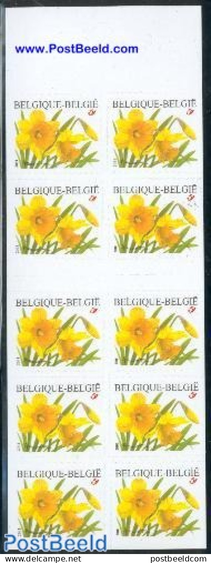 Belgium 2001 Narcis Booklet, Mint NH, Nature - Flowers & Plants - Stamp Booklets - Nuovi