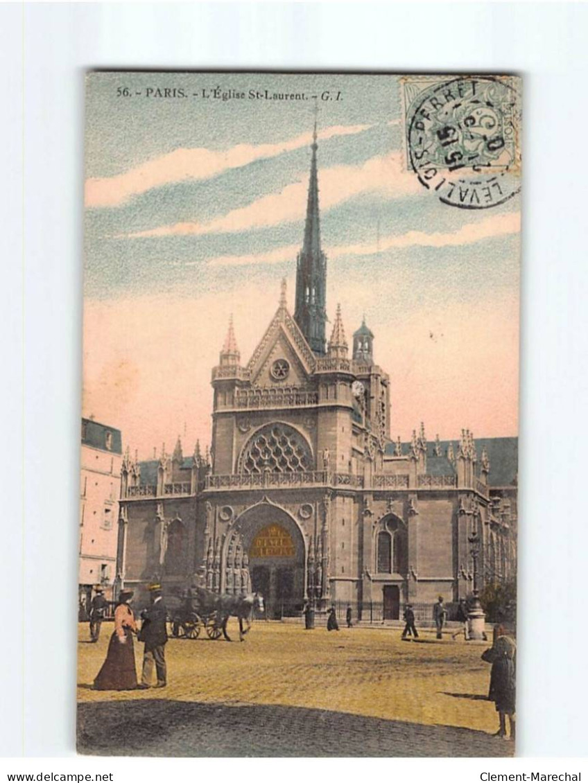 PARIS : L'Eglise Saint-Laurent - Très Bon état - Churches