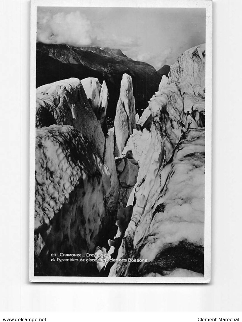 CHAMONIX : Crevasses Et Pyramides De Glace Aux Glacier Des Bossons - Très Bon état - Chamonix-Mont-Blanc