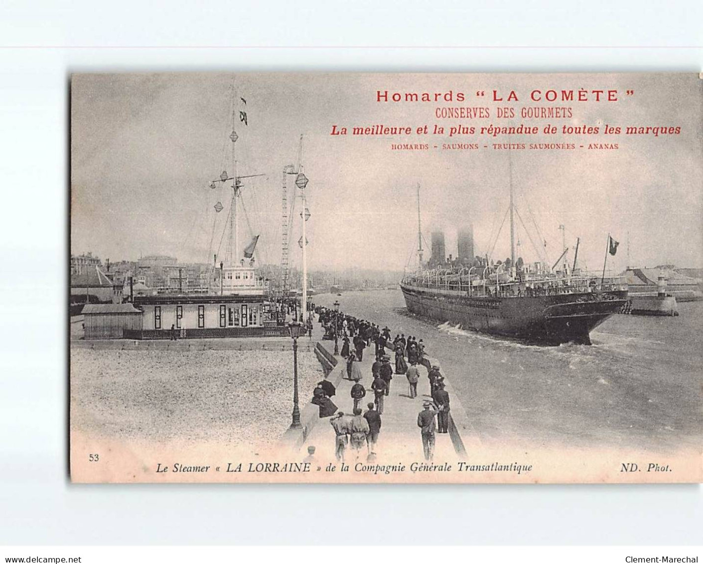 LE HAVRE : Le Steamer "La Lorraine" De La Compagnie Générale Transatlantique - Très Bon état - Port