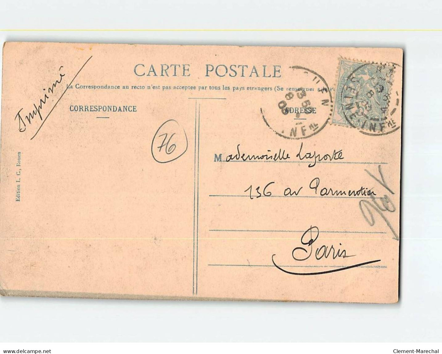 ROUEN : Carte Souvenir - état - Rouen