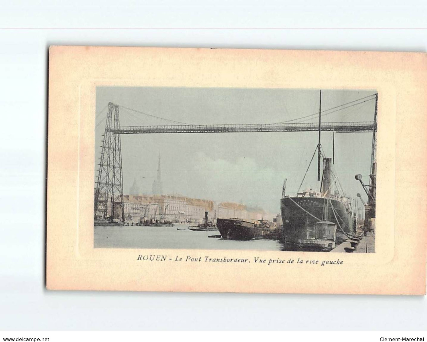 ROUEN : Le Pont Transbordeur, Vue Prise De La Rive Gauche - Très Bon état - Rouen