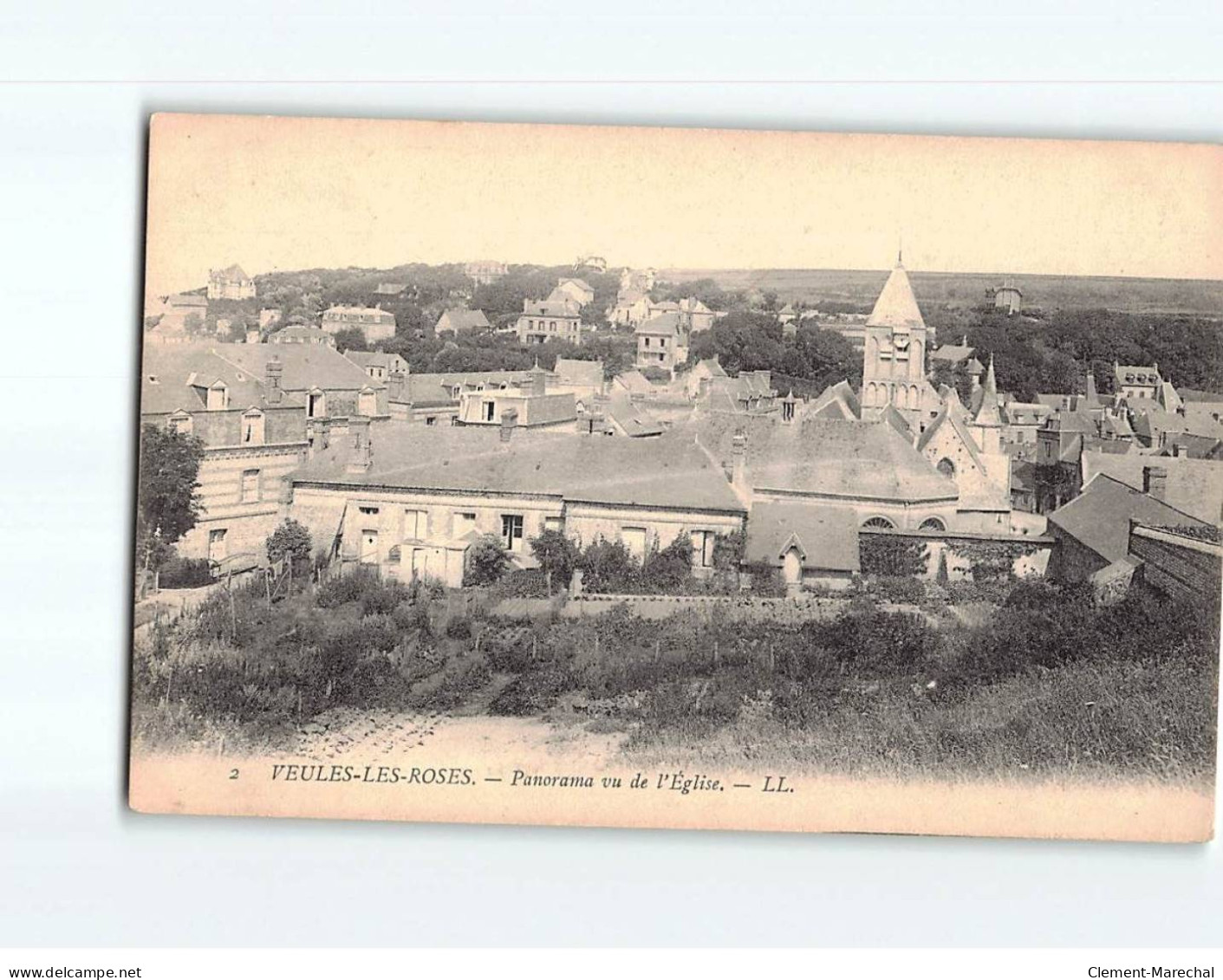 VEULES LES ROSES : Panorama Vu De L'Eglise - Très Bon état - Veules Les Roses