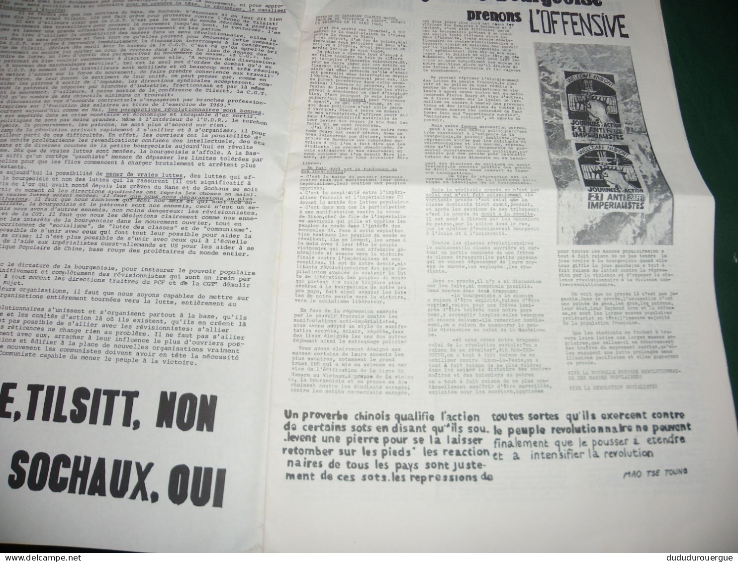 EVENEMENTS  1968 : " VIVE LE COMMUNISME " JOURNAL COMMUNISTE MARXISTE LENINISTE LE N ° 3 NANTERRE - 1950 - Heute