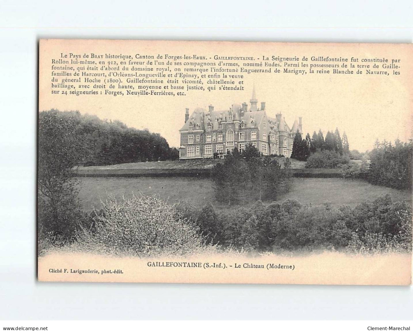 GAILLEFONTAINE : Le Château - Très Bon état - Sonstige & Ohne Zuordnung