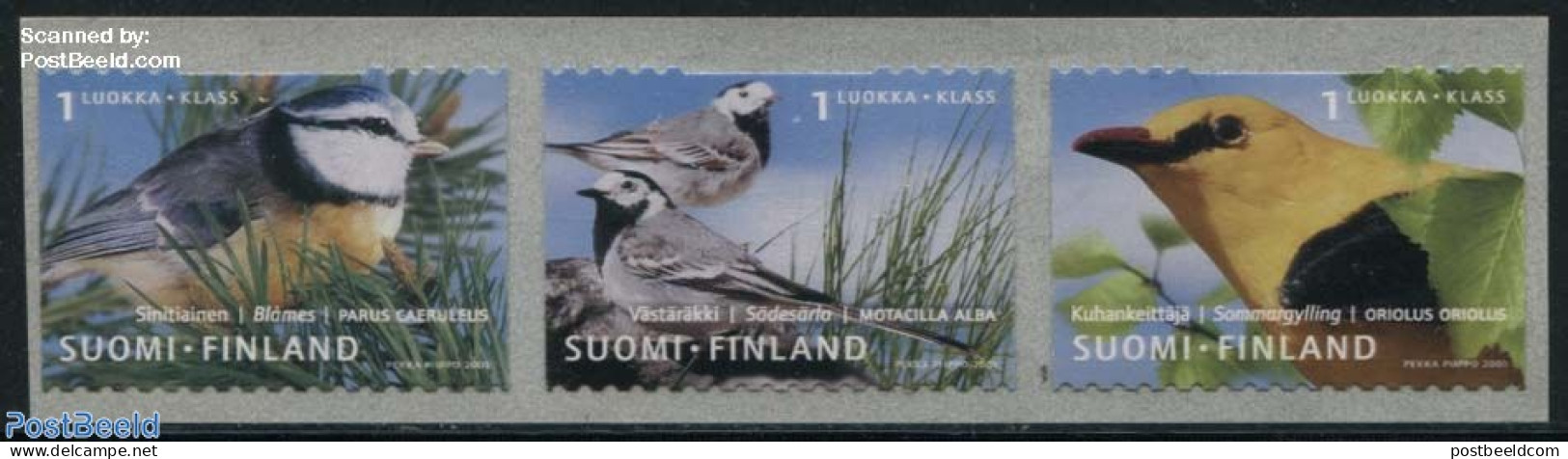 Finland 2001 Birds 3v S-a, Mint NH, Nature - Birds - Unused Stamps
