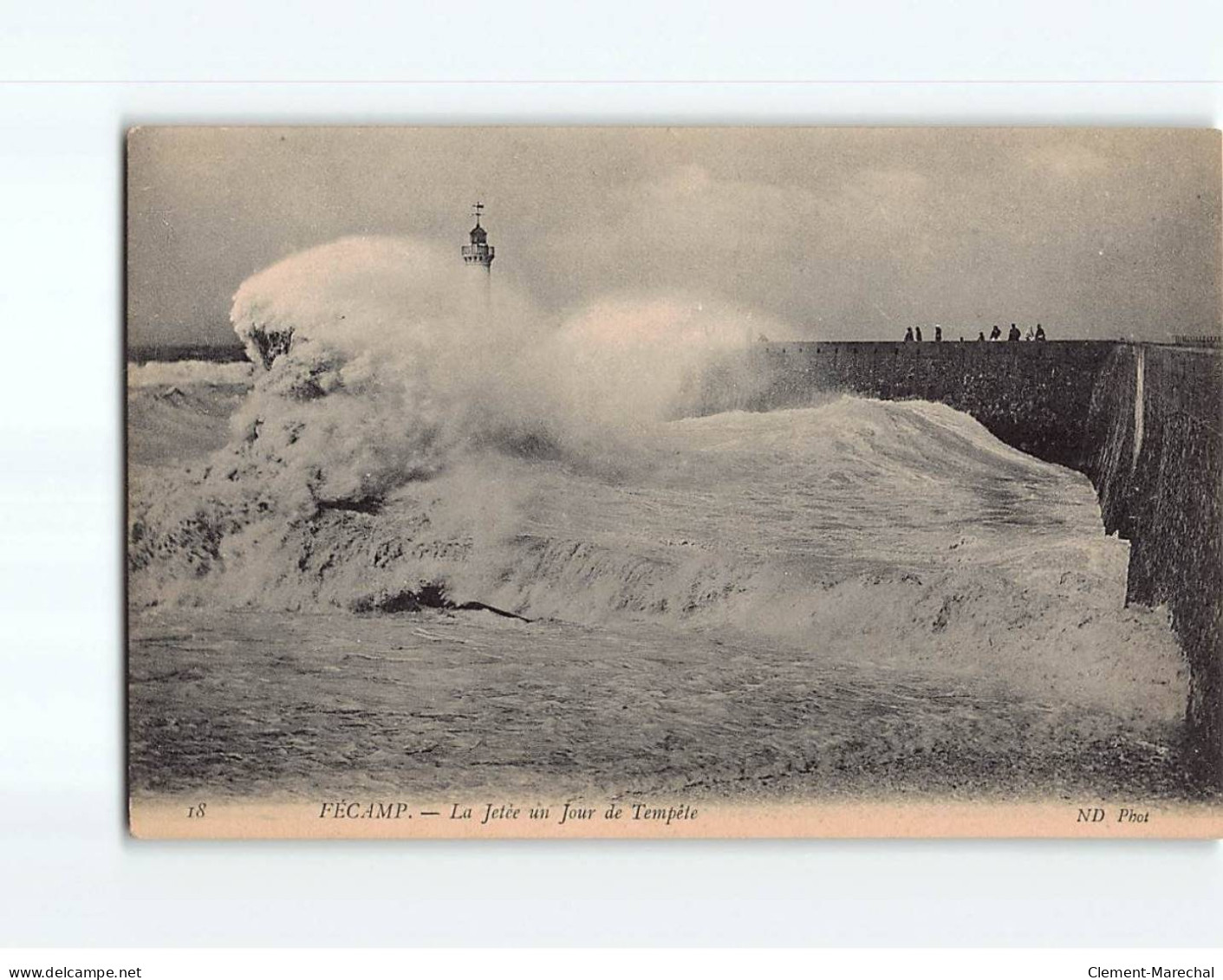 FECAMP : La Jetée Un Jour De Tempête - Très Bon état - Fécamp