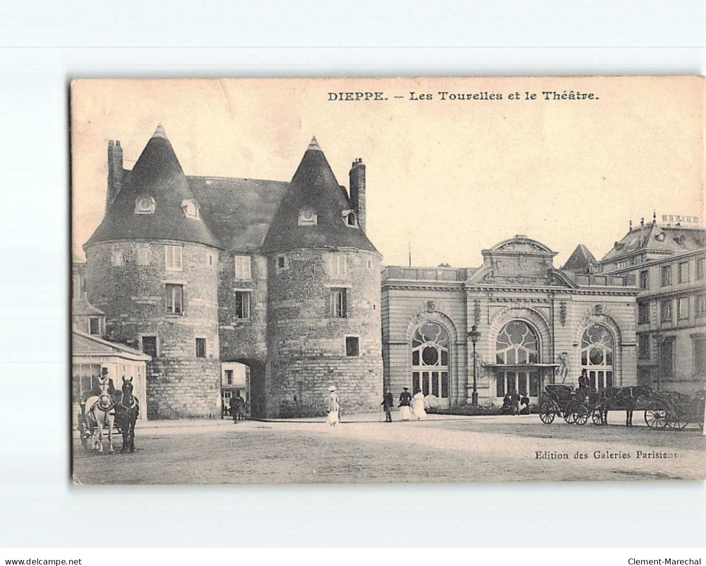 DIEPPE : Les Tourelles Et Le Théâtre - état - Dieppe