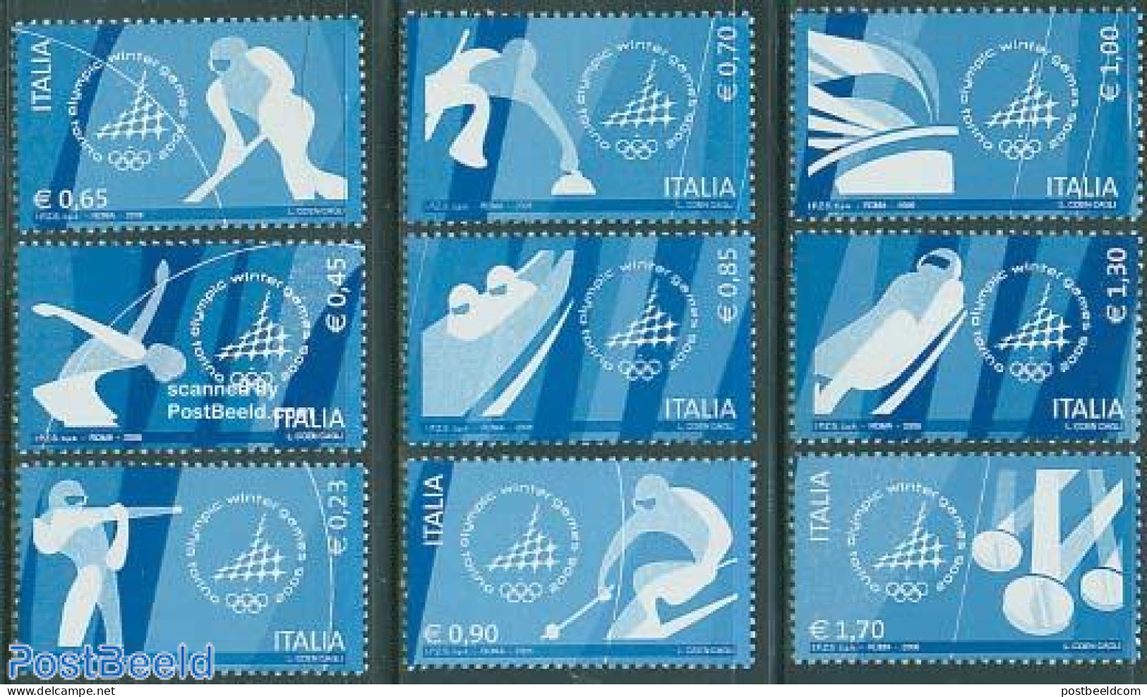 Italy 2006 Olympic Winter Games 9v, Mint NH, Sport - (Bob) Sleigh Sports - Ice Hockey - Olympic Winter Games - Shootin.. - Other & Unclassified