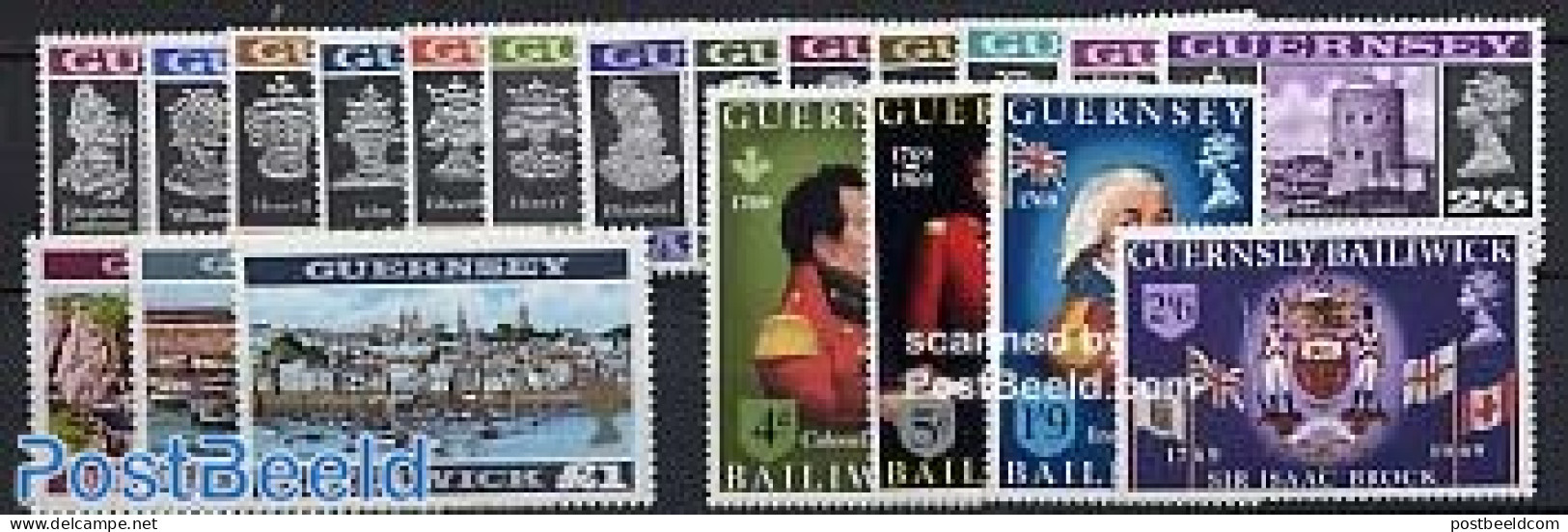 Guernsey 1969 Yearset 1969 (20v), Mint NH, Various - Yearsets (by Country) - Non Classés