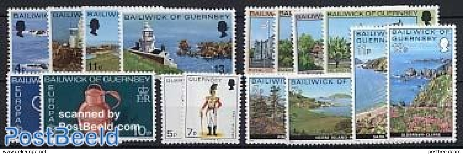 Guernsey 1976 Yearset 1976 (16v), Mint NH, Various - Yearsets (by Country) - Unclassified