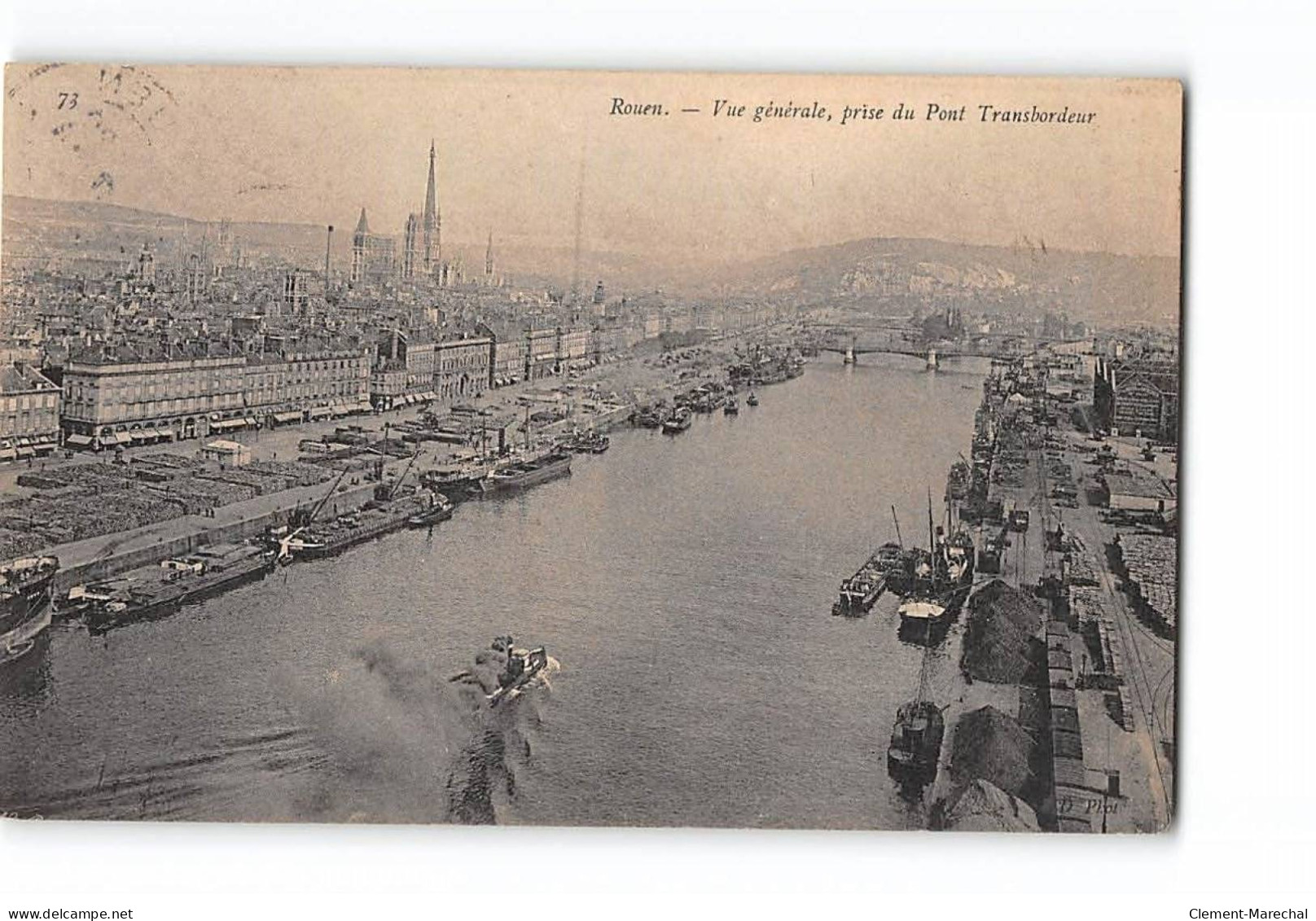 ROUEN - Vue Générale Prise Du Pont Transbordeur - état - Rouen