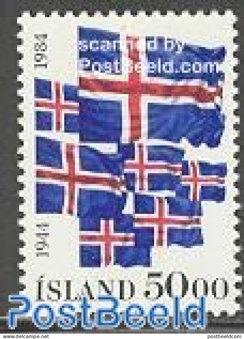 Iceland 1984 40 Years Republic 1v, Mint NH, History - Flags - Unused Stamps