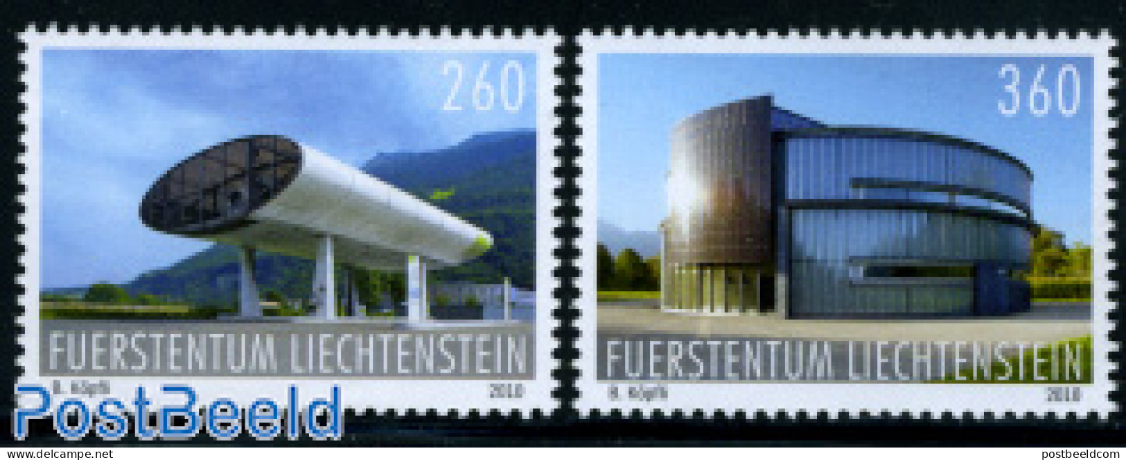 Liechtenstein 2010 Modern Architecture 2v, Mint NH, Art - Modern Architecture - Neufs