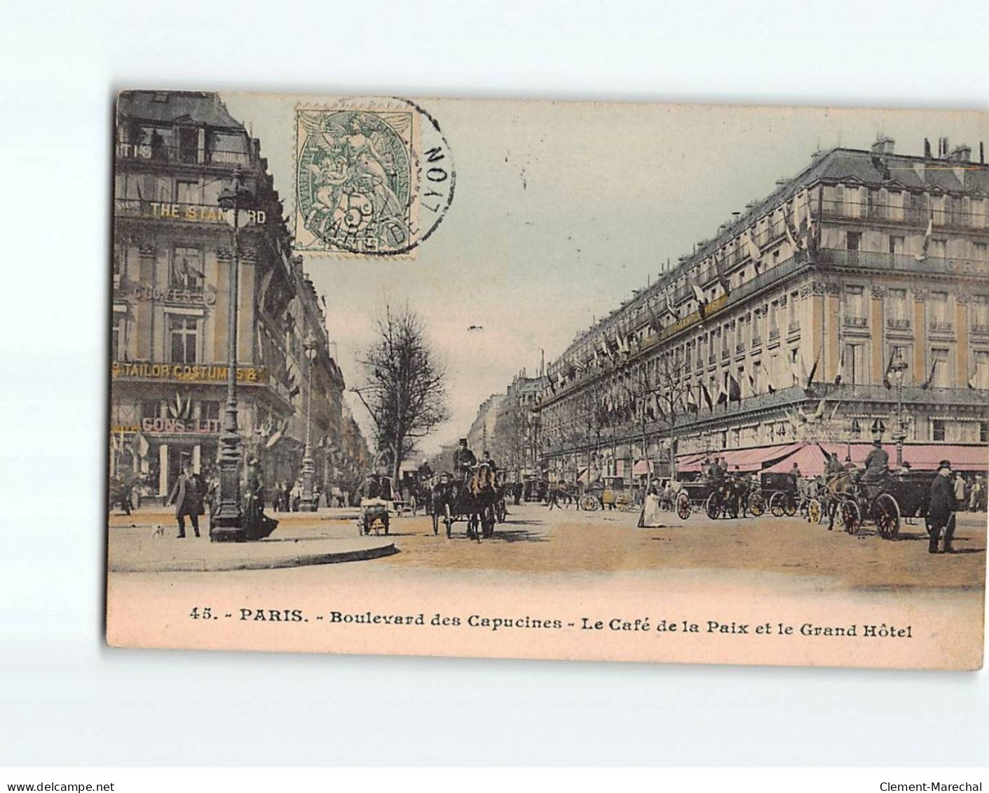 PARIS : Boulevard Des Capucines, Le Café De La Paix Et Le Grand Hôtel - Très Bon état - Cafés, Hotels, Restaurants