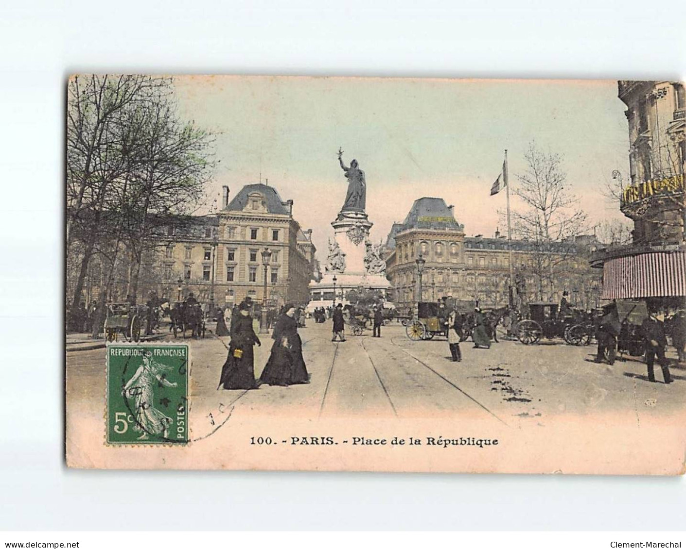 PARIS : Place De La République - état - Squares