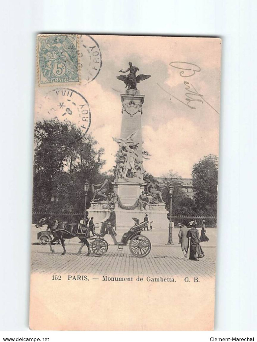 PARIS : Monument De Gambetta - état - Statues