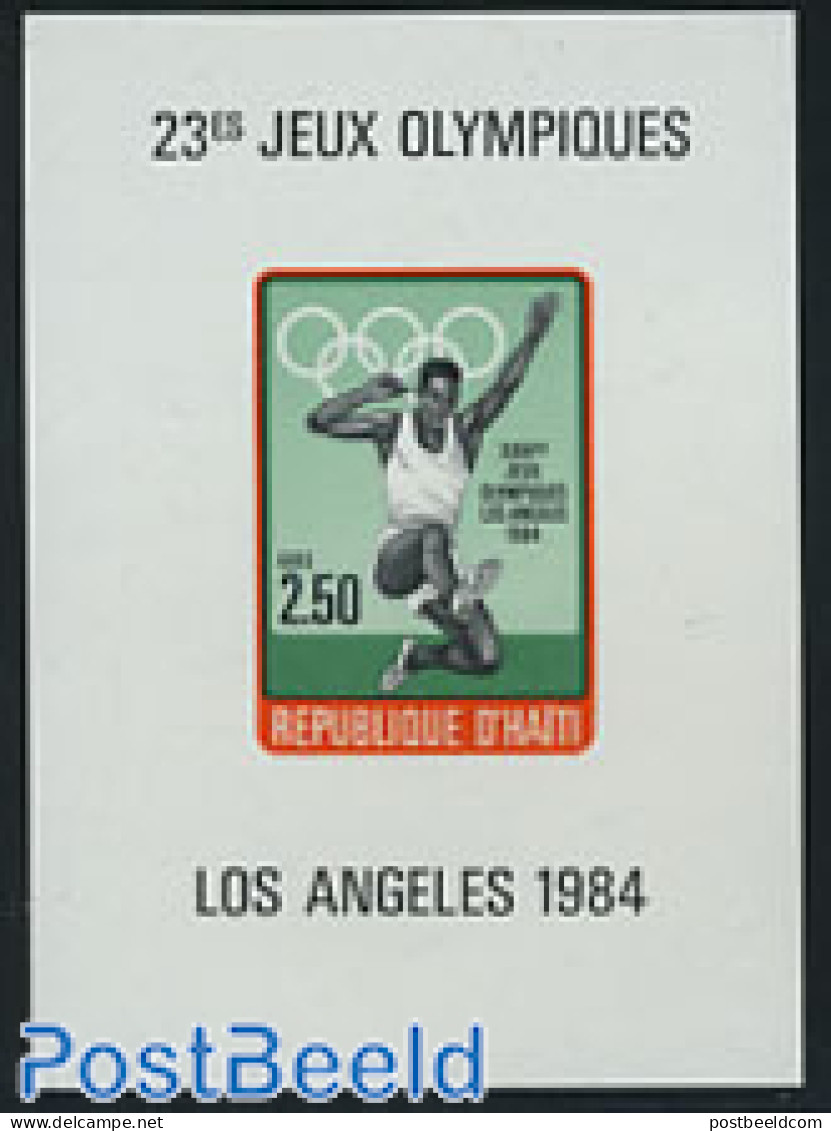 Haiti 1984 Olympic Games S/s Imperforated, Mint NH, Sport - Athletics - Olympic Games - Leichtathletik