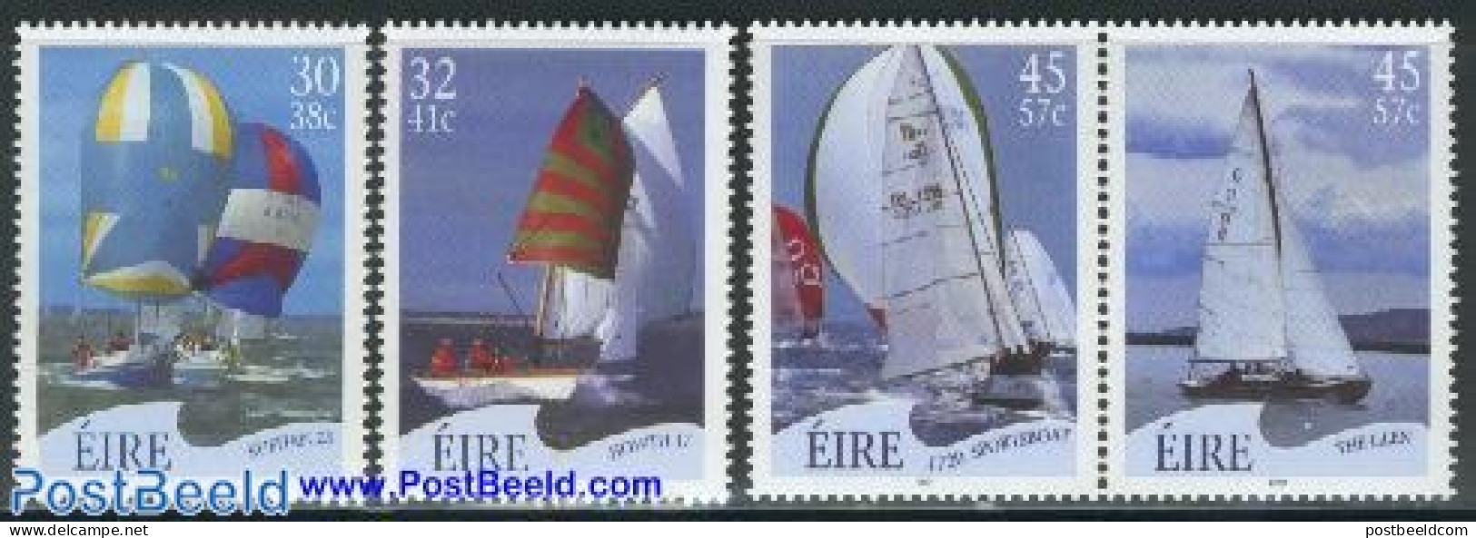 Ireland 2001 Sailing Ships 4v, Mint NH, Sport - Transport - Sailing - Ships And Boats - Ongebruikt