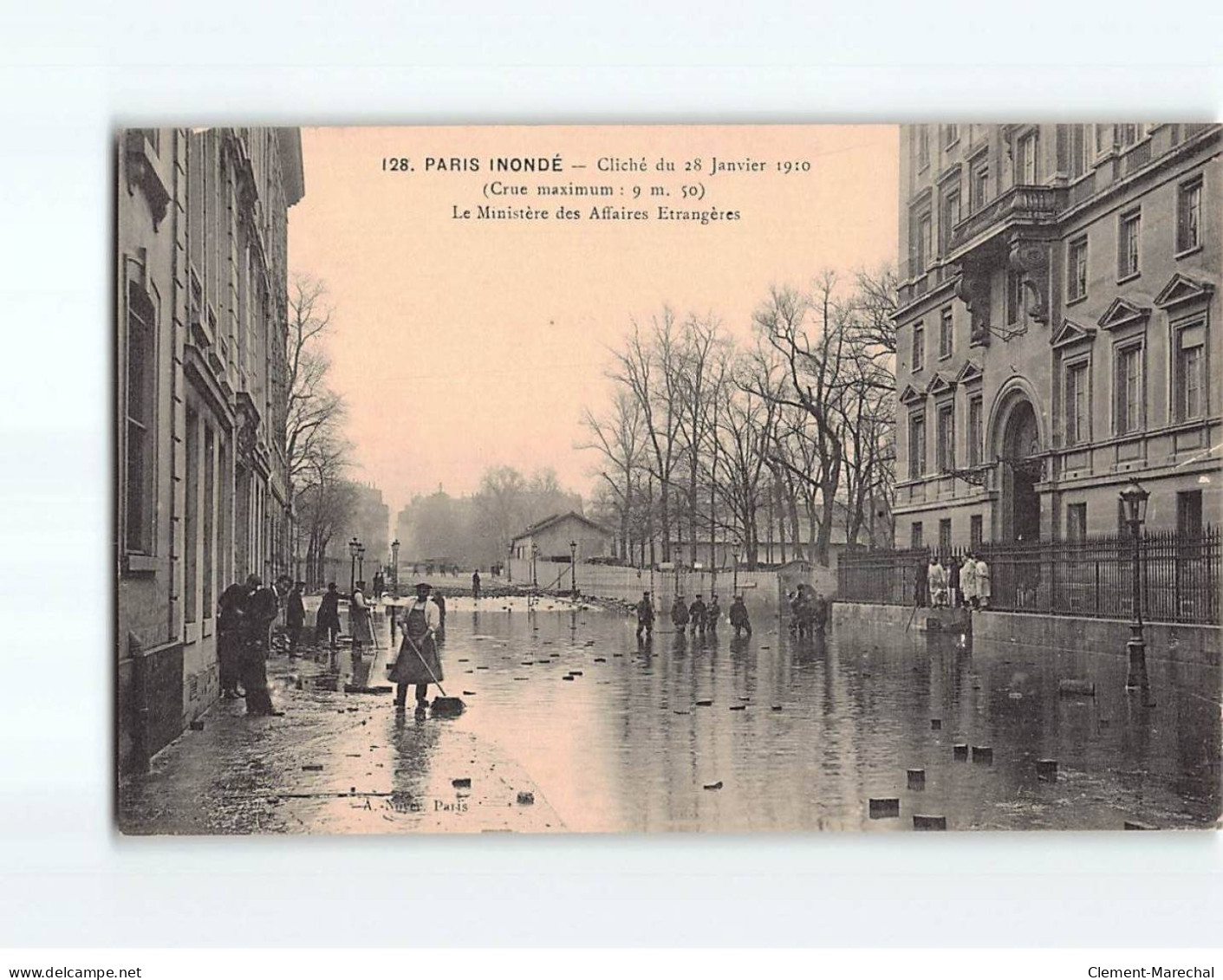 PARIS : Inondations 1910, Le Ministère Des Affaires étrangères - Très Bon état - De Overstroming Van 1910