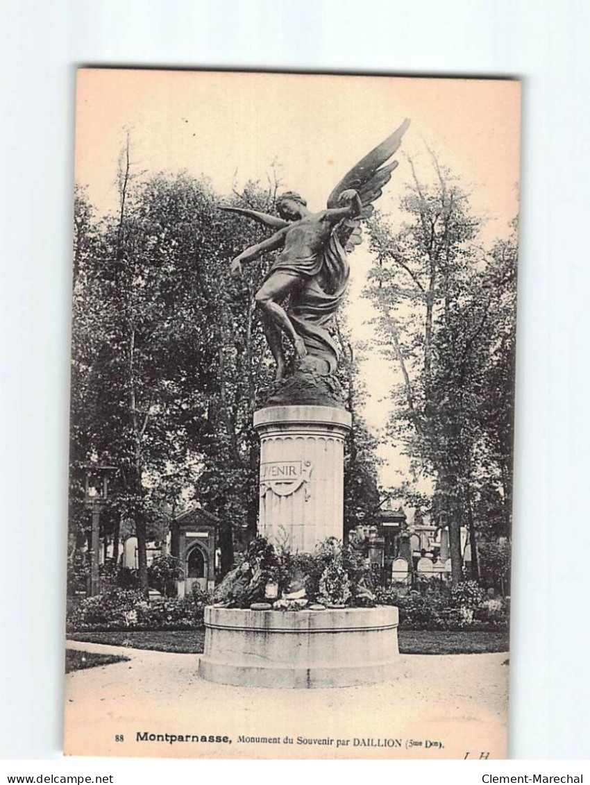 PARIS : Montparnasse, Monument Du Souvenir Par Daillion - Très Bon état - Statuen