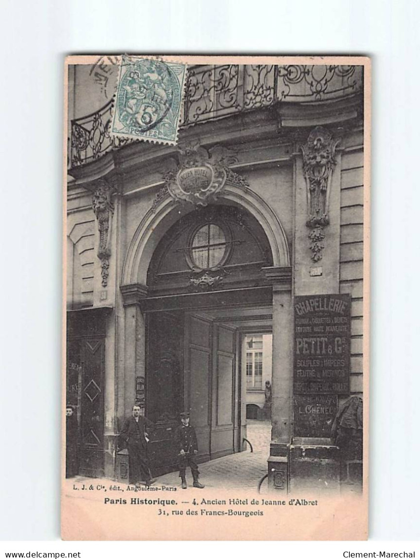 PARIS : Ancien Hôtel De Jeanne D'Albret - état - Cafés, Hôtels, Restaurants