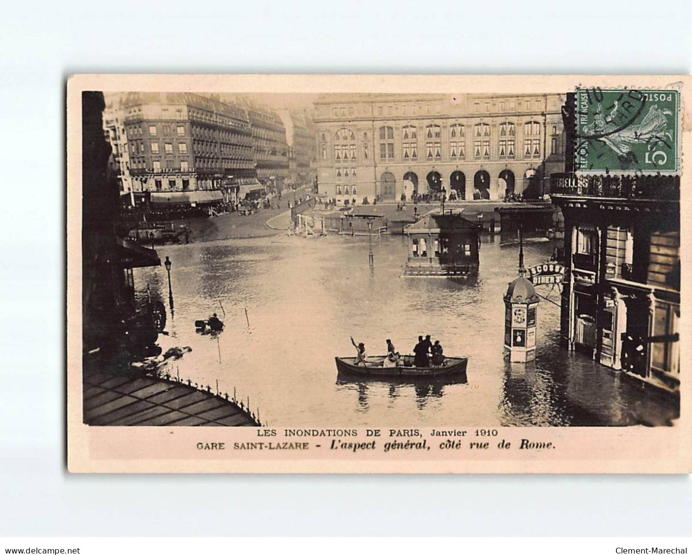 PARIS : Inondation De 1910, Gare Saint Lazare, L'aspect Général - Très Bon état - Überschwemmung 1910