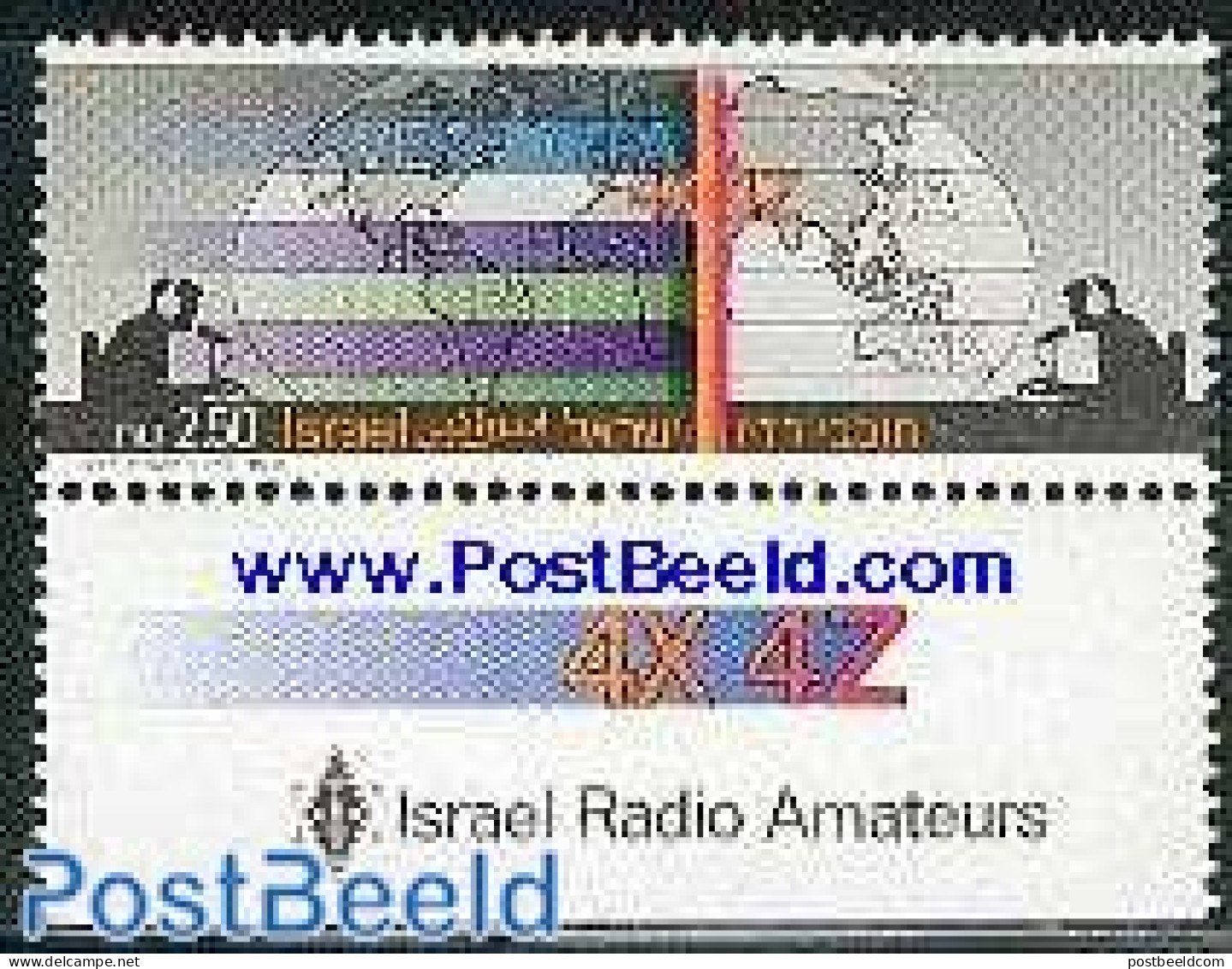 Israel 1987 Radio Amateurs 1v, Mint NH, Performance Art - Radio And Television - Ongebruikt (met Tabs)