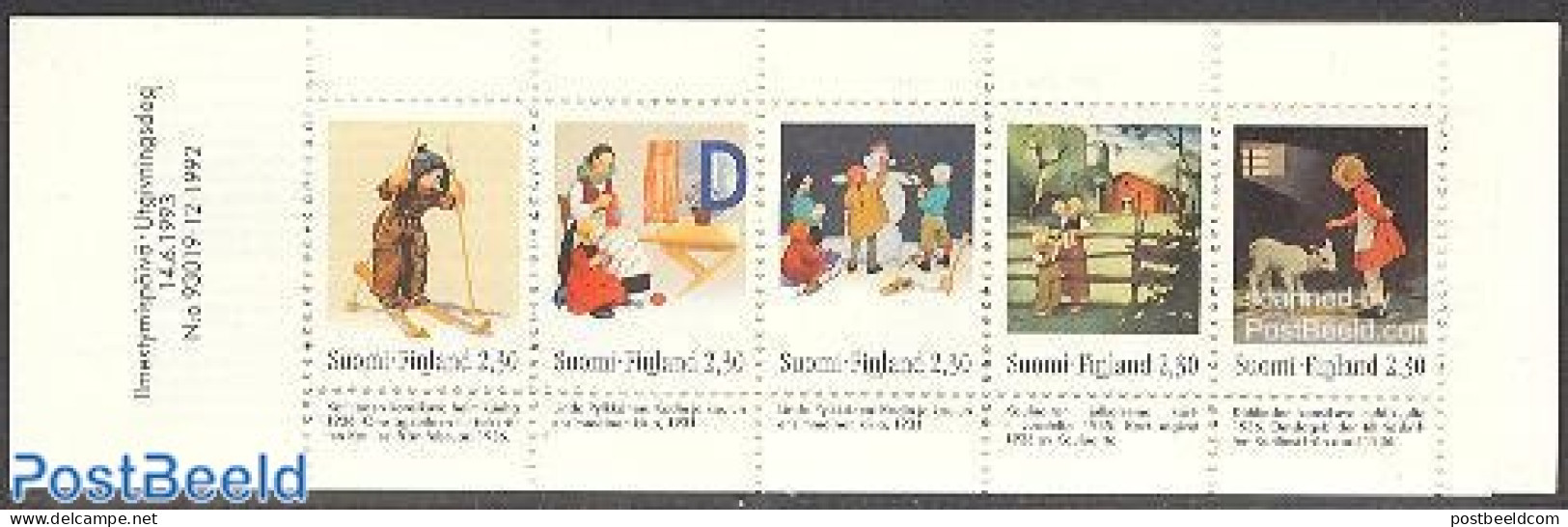 Finland 1993 Martta Wendelin 5v In Booklet, Mint NH, Stamp Booklets - Art - Books - Children's Books Illustrations - Ungebraucht