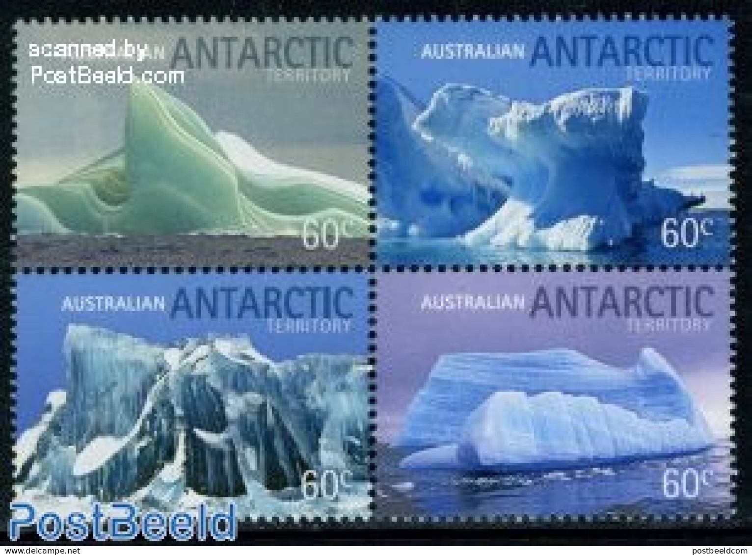 Australian Antarctic Territory 2011 Icebergs 4v [+], Mint NH, Science - The Arctic & Antarctica - Other & Unclassified