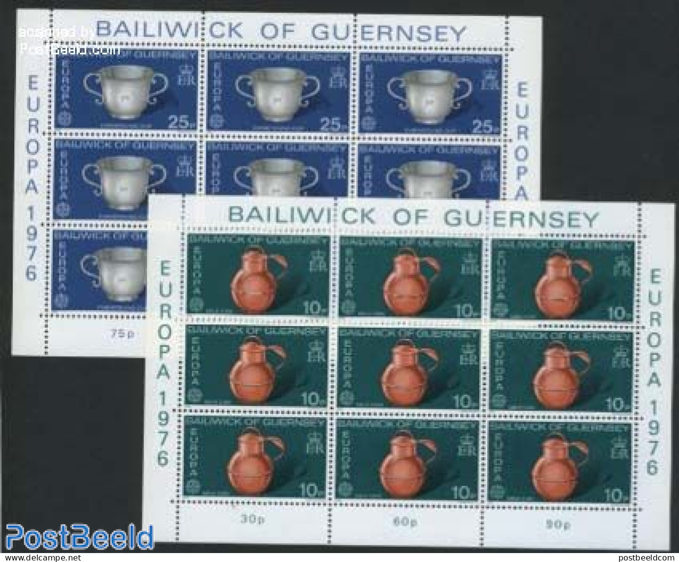 Guernsey 1976 Europa CEPT 2 M/ss, Mint NH, History - Europa (cept) - Guernesey