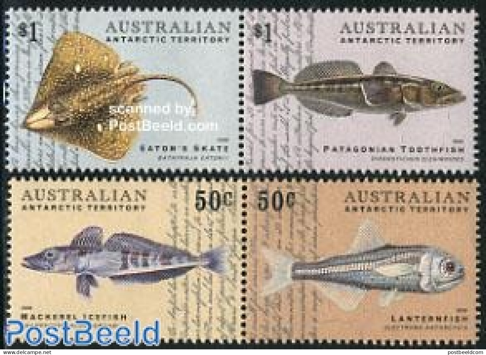 Australian Antarctic Territory 2006 Fish 2x2v [:], Mint NH, Nature - Fish - Art - Handwriting And Autographs - Fishes