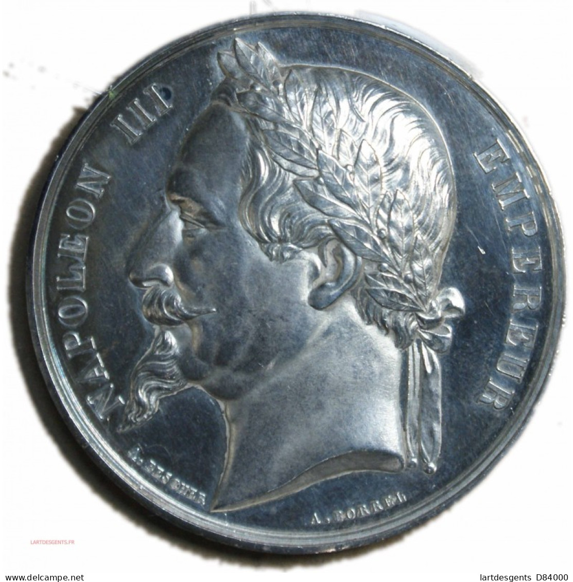 Médaille Argent Napoléon III "1er Prix Académie D'après L'Antique"1864, Attribué à Pétua (28), Lartdesgents.fr - Adel