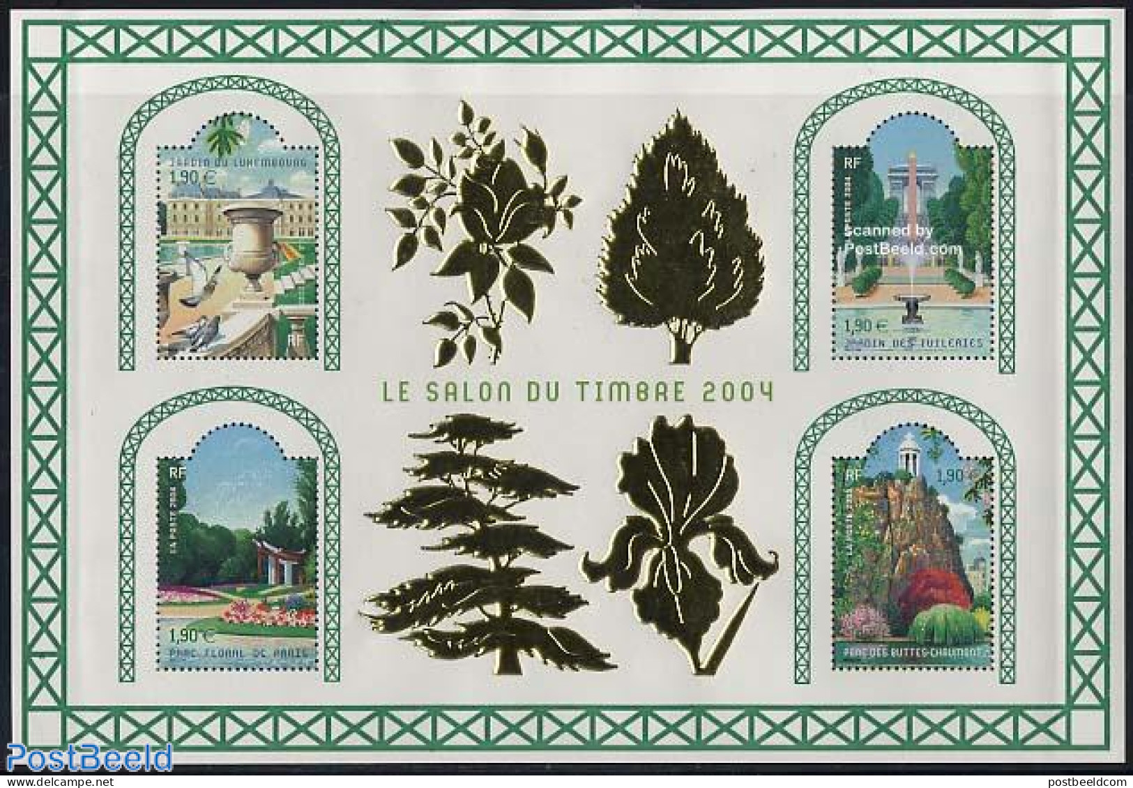 France 2004 Salon Du Timbre S/s, Mint NH, Nature - Birds - Gardens - Trees & Forests - Nuovi