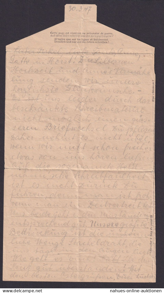 Kriegsgefangenenpost Ab Baccarat Frankreich Depot 205 N. Nürnberg Amerikanische - Other & Unclassified