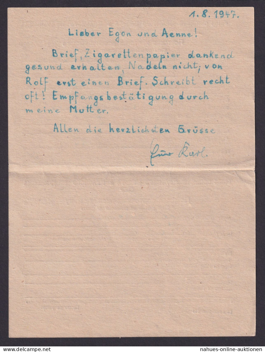 Kriegsgefangenenpost Ab UDSSR Lager 7145/2 N. Nürnberg Bayern - Sonstige & Ohne Zuordnung