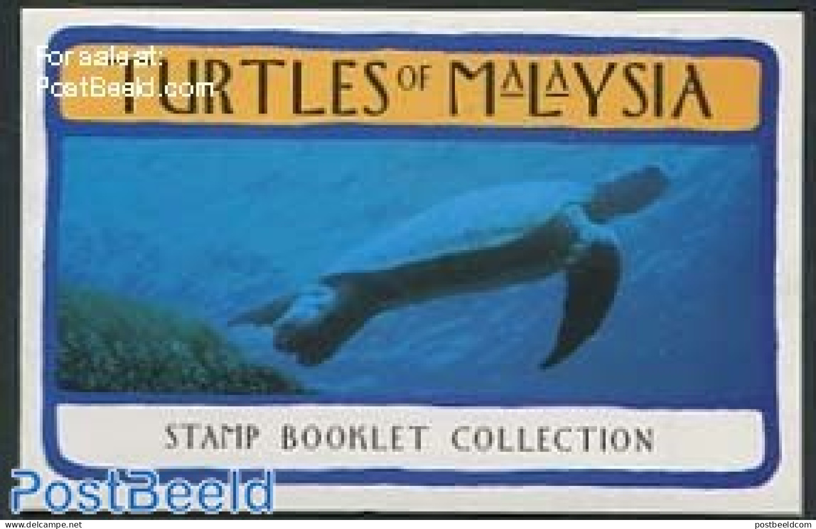 Malaysia 1995 Turtles Booklet, Mint NH, Stamp Booklets - Ohne Zuordnung