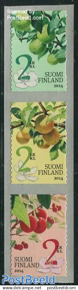 Finland 2014 Fruits 3v S-a, Mint NH, Nature - Fruit - Unused Stamps