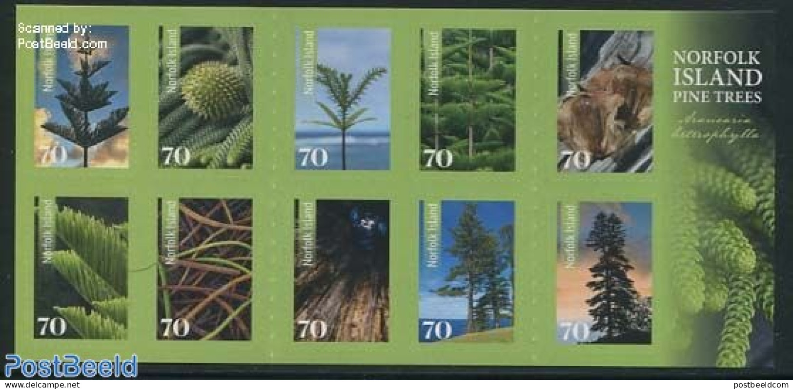 Norfolk Island 2014 Pine Trees Foil Booklet S-a, Mint NH, Nature - Trees & Forests - Stamp Booklets - Rotary, Lions Club