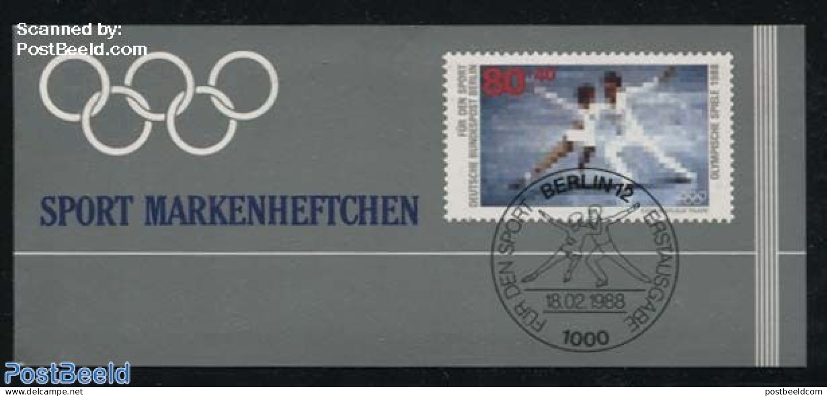 Germany, Berlin 1988 Sport Booklet, Mint NH, Sport - Skating - Sport (other And Mixed) - Stamp Booklets - Unused Stamps