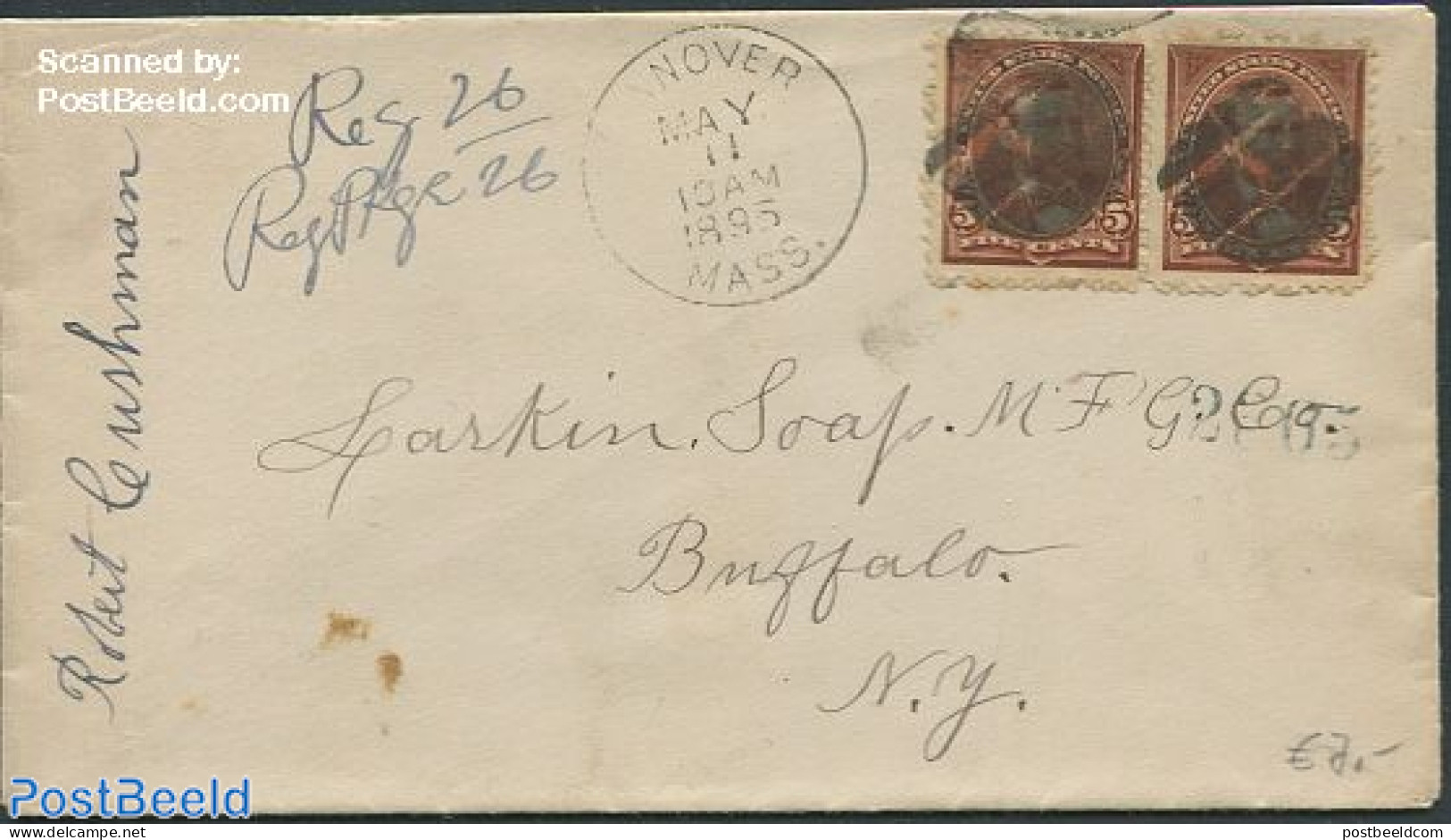 United States Of America 1895 Letter To Buffalo, New York, Postal History - Covers & Documents