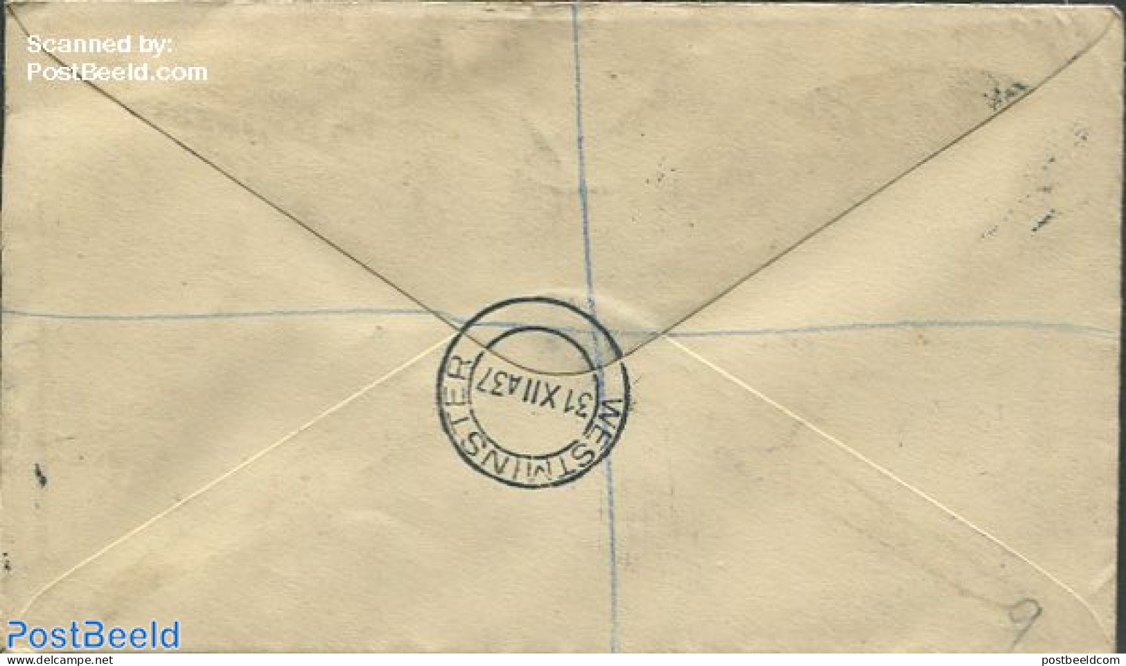 South Africa 1937 Letter From SAR To England, Postal History - Brieven En Documenten